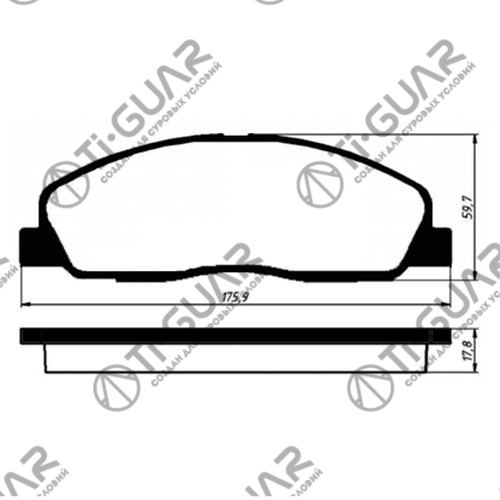 Тормозные колодки TG-1106F/FB1106F* Ti·GUAR Тормозные колодки TG-1106F/FB1106F* Ti·GUAR